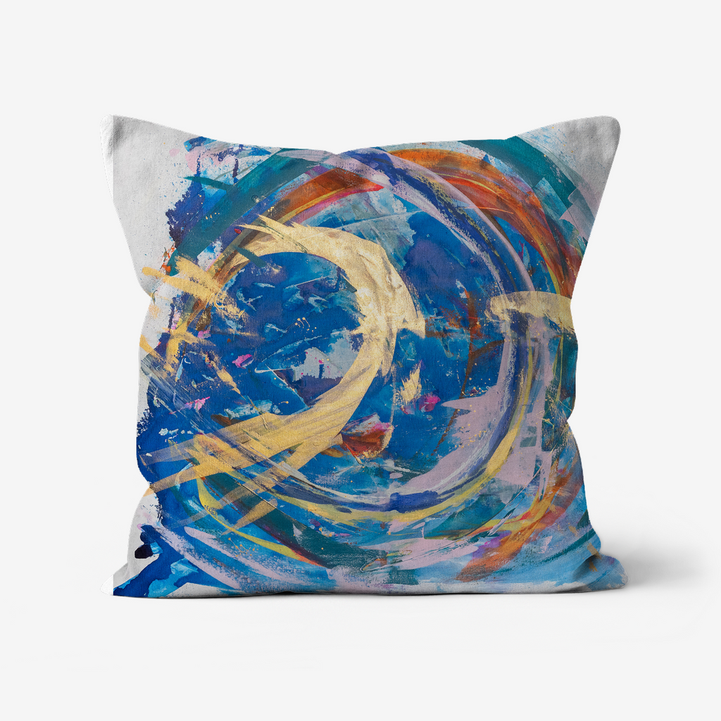 Echoes In Blue Cushion - Linen Style
